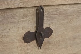Cufar vintage, din lemn de tec, Chestnut