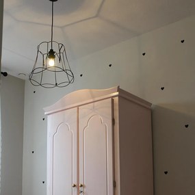 Lampă suspendată retro neagră 40 cm - Granny Frame