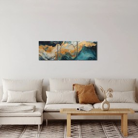 Tablou - Abstracție (cu ceas) (90x30 cm)