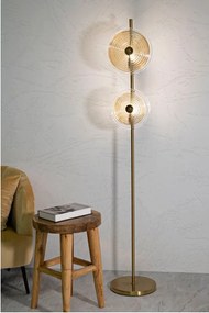 Lampadar auriu cu abajur din sticlă (înălțime 170 cm) Venice – Mauro Ferretti