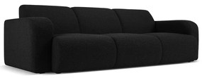 Canapea neagră cu tapițerie din stofă bouclé 235 cm Molino – Micadoni Home