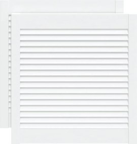 vidaXL Uși dulap design lambriu 2 buc. alb 61,5x59,4 cm lemn masiv pin