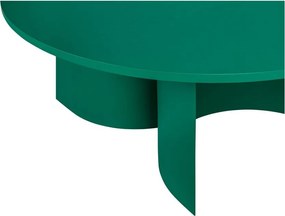 Măsuță de cafea verde rotundă cu blat cu aspect de lemn de frasin ø 95 cm Gavo – noo.ma