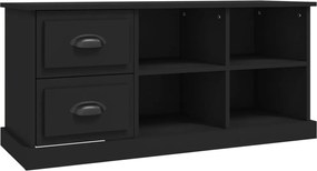 vidaXL Comodă TV, negru, 102x35,5x47,5 cm, lemn prelucrat