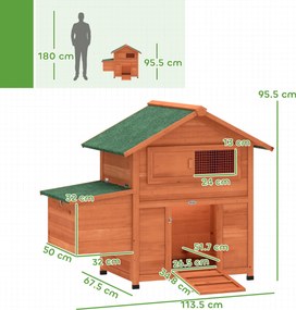PawHut găini ouătoare coteț adăpost | Aosom Romania