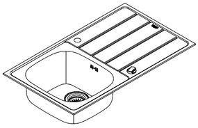 GROHE 31562SD1 - Set chiuvetă și baterie de bucătărie BAU, 860 x 500 mm, oțel inoxidabil