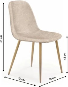 Scaun de sufragerie crem LEGA