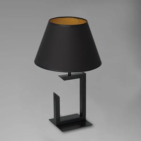 Lampă de masă 1xE27/60W/230V 45 cm neagră/aurie