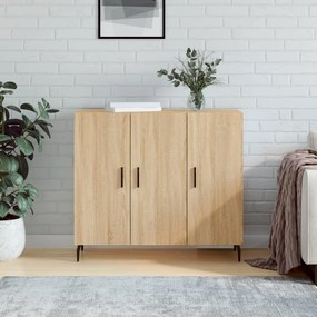 828127 vidaXL Servantă, stejar sonoma, 90x34x80 cm, lemn compozit