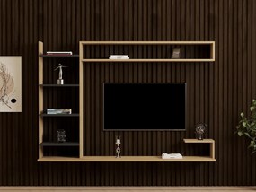 Mobilier living Pikovo (stejar zafir + antracit) . 1095553
