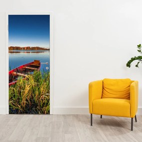 Fototapet pentru ușă - Barjă roșie (95x205cm)