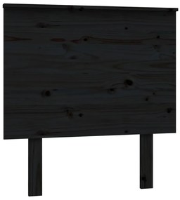 Tablie de pat, negru, 79x6x82,5 cm, lemn masiv de pin 1, Negru, 79 x 6 x 82.5 cm