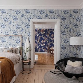 Fototapet, Floral Ripple, Blue, Rebel Walls