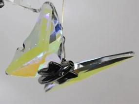 Plafonieră cu cristale LED MURU LED/24W/230V Ø 40 cm, crom lucios + telecomandă