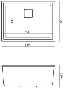 Chiuveta din granit DAVID 50 alb