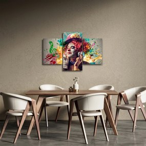 Tablou - Artista cu căști (90x60 cm)