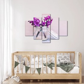 Tablou cu flori violete (150x105 cm)