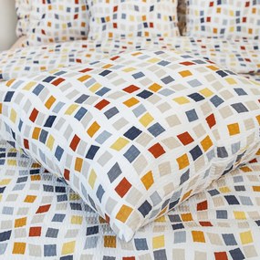 Lenjerie de pat din bumbac crep Kvalitex Mozaic, 240 x 220 cm, 2x 70 x 90 cm, 240 x 220 cm, 2 buc. 70 x 90 cm