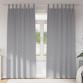 vidaXL Perdele opace 2 pcs Gri deschis 260 x 140 cm Poliester