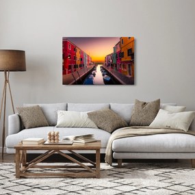 Tablou - Apus de soare, insula Burano, Veneția, Italia (90x60 cm)