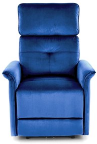 Fotoliu recliner Semir velvet bleumarin H108 cm