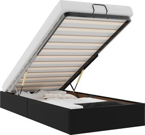 vidaXL Cadru de pat otoman fără saltea Negru piele artificială