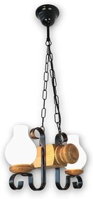 Candelabru rustic fabricat manual din lemn Rustic WOOD-RU-SP2