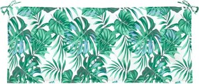 vidaXL Pernă bancă de grădină model frunze, 120x50x7 cm, textil oxford