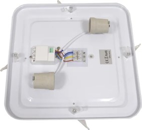 Lampă de tavan cu senzor WILTON 2xE27/60W/230V 33x33 cm neagră
