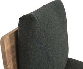 Fotoliu din stofa si lemn de pin " Black Aged "