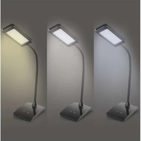 Lampă de birou LED EDDY, cu intensitate reglabilă, 6W, 230V, 3000/4500/6800K, neagră