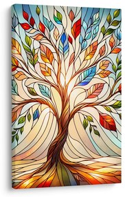 Tablou cu arborele vieții cu frunze multicolore