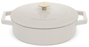 Cratiță din fontă emailată cu capac 26 cm, 2.57 L Berlinger Haus Sahara Collection BH 6530, crem, ideală pentru friptură și cuptor