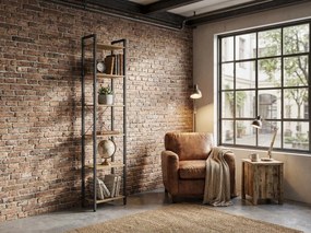 Raft cu structura metalica TAYLOR 6 polite, stejar artisan