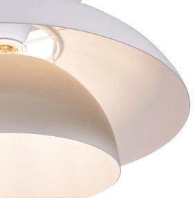 Lampa suspendată scandinavă bej cu interior alb - Titus