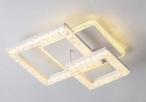Lustra LED Cristal cu telecomanda, 2 patrate