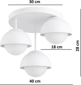 BRILAGI - Lustră aplicată COSMO 3xE27/60W/230V albă