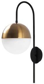 Aplică de perete neagră/aurie ø 20 cm Bastos – Opviq lights