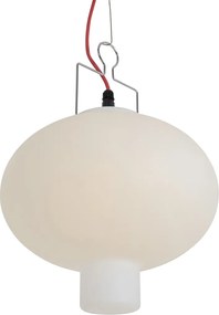 Lampă pendant inteligentă pentru exterior albă 35cm cu ștecher roșu inclusiv Wifi A60 - Pion