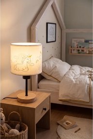 Brilagi - Lampă de masă BOBO WOOD 1xE27/25W/230V stejar/negru/alb/unicorni