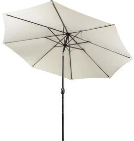 Umbrelă de soare cu cadru metalic, culoare crem