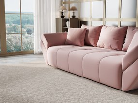 Canapea extensibilă dumonde cu ladă de depozitare si sezut confortabil din spuma high-density, Berlin Royal Pink 250x100 cm