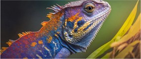 Tablou - Iguana colorată (120x50 cm)