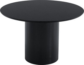 Masă de sufragerie, neagră, diametru 120 cm, MAHIR TIP 2