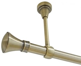 Galerie simpla prindere tavan fara inele PRINCE 19 MM aur antic (Alege marime: 280 cm)