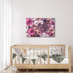 Tablou abstract a florii de trandafir (90x60 cm)