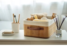 Coș de depozitare din bambus Compactor Carossa, maro