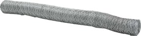 vidaXL Gard hexagonal Argintiu 1,4 x 100 m Oțel galvanizat