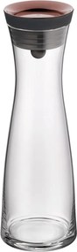 Carafă din sticlă pentru apă cu capac de culoare aurie WMF Basic, 1 l