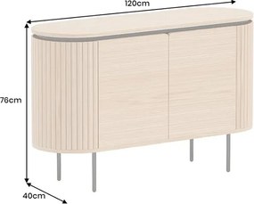 Comoda cu furnir de stejar ATELIER 120cm